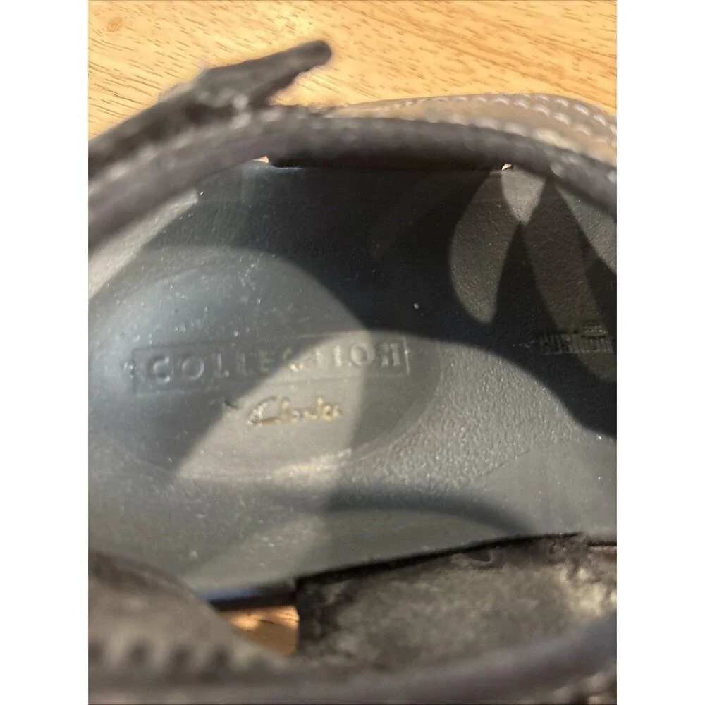 Clarks Men's Brixby Cove Fisherman Sandal - BLACK - US 8M Excellent Condition